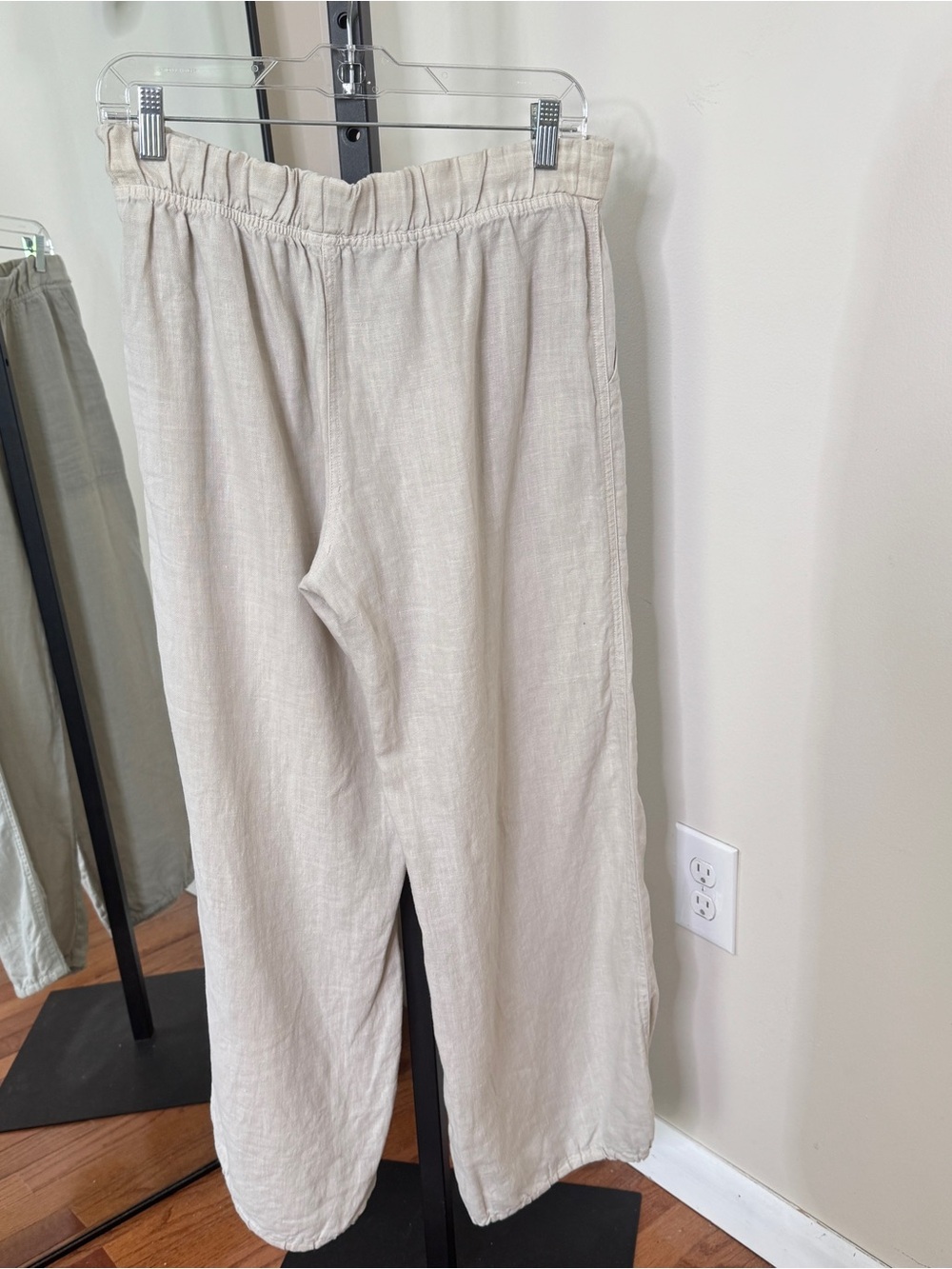 Cut Loose Linen Lantern Wide Leg Pants Natural Beige Size S - Picture 3 of 8